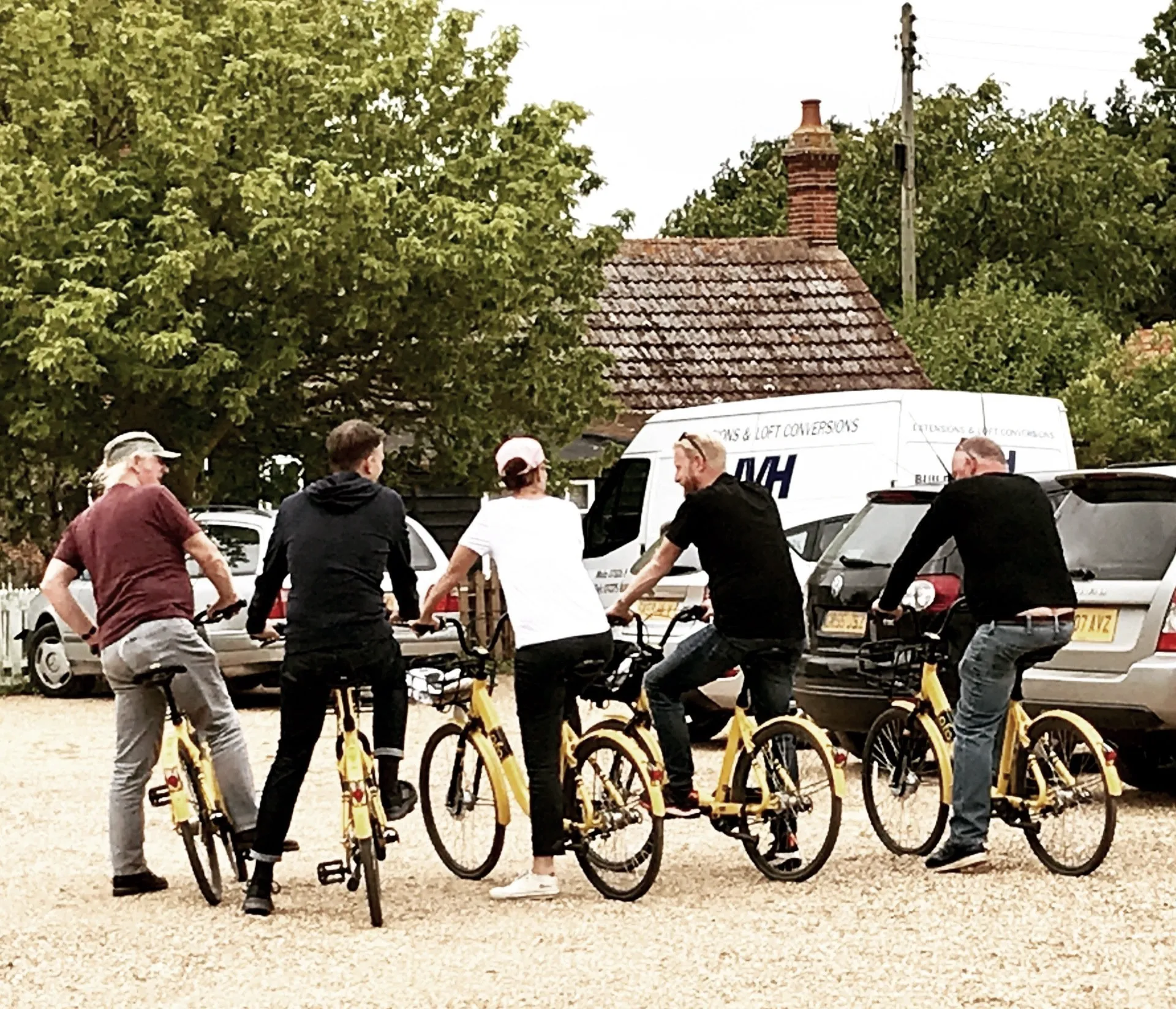 Team on bikes